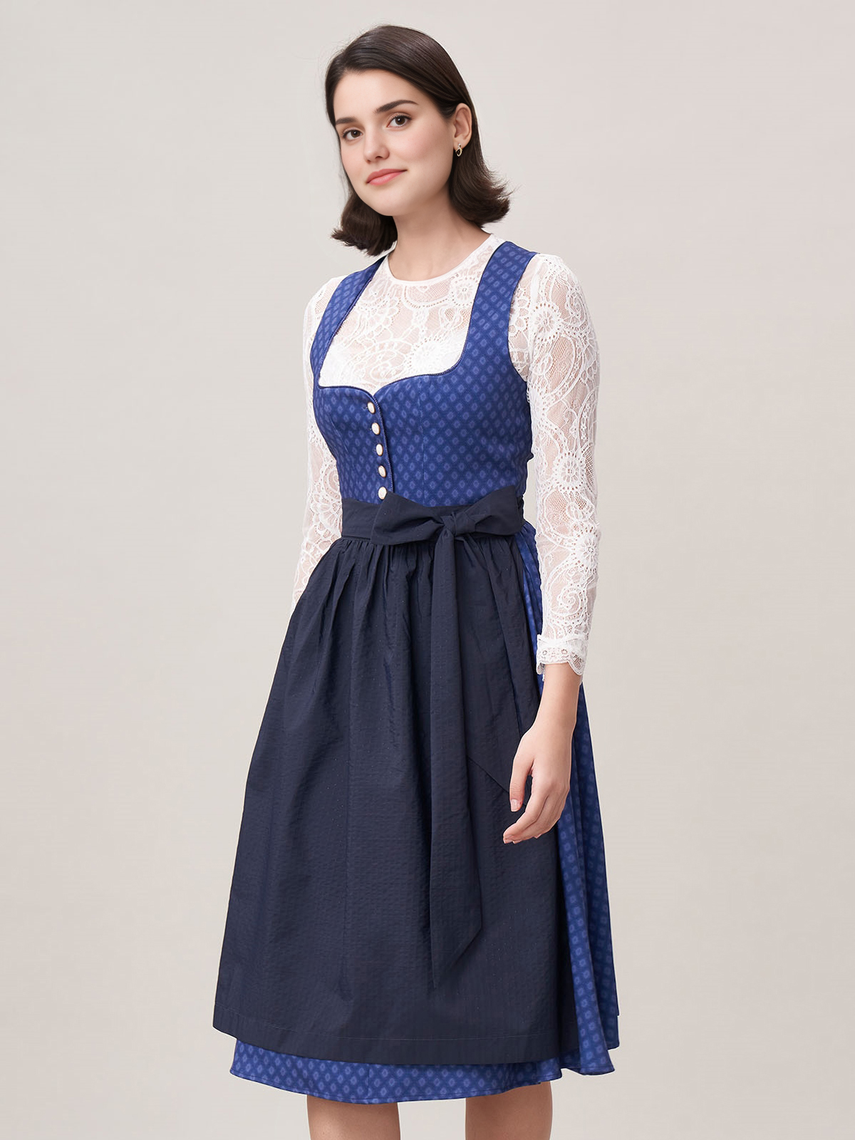 Modernes Dirndl in Blau – perfekt für stilvolle Anlässe