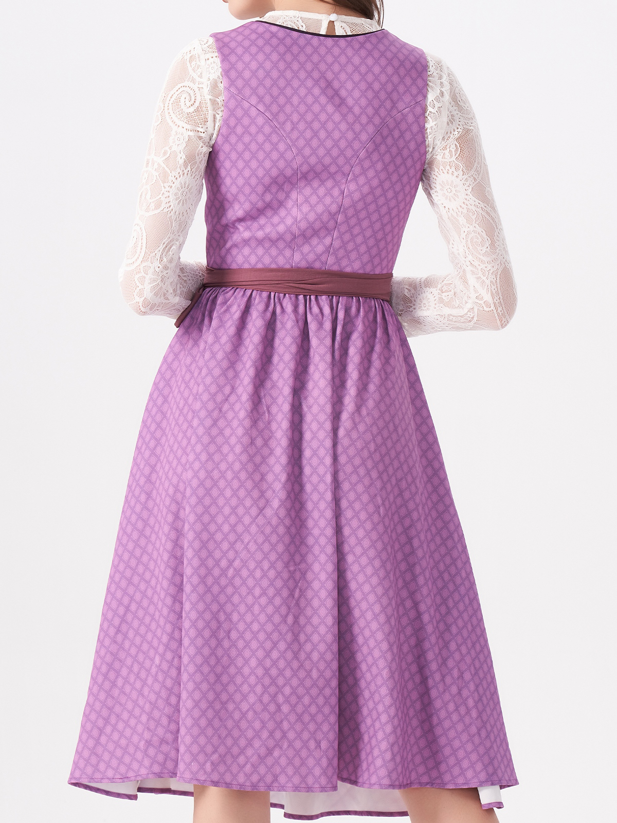 Dirndl in Dunkelgrün mit floralen Details