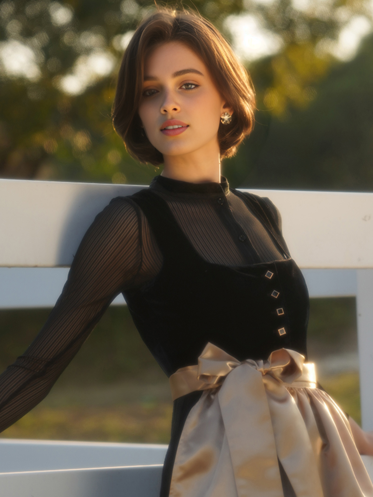 Günstige kurze Dirndl in Schwarz