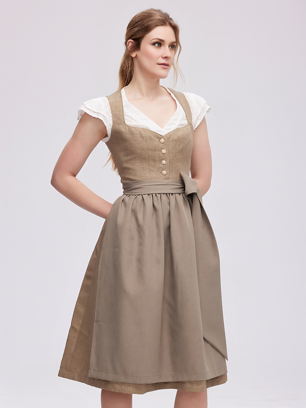 Mini Dirndl 50 cm in Grün